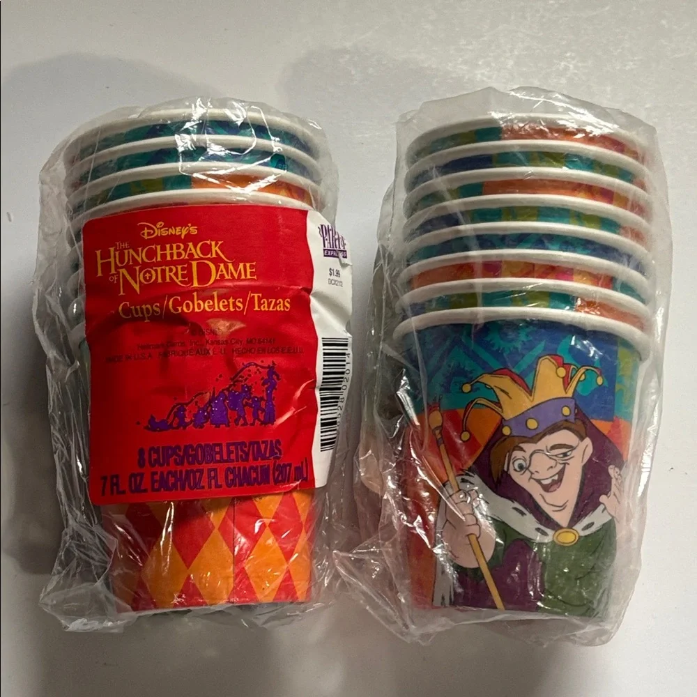 Disney Hunchback of Notre Dame Plates and Cups 1990s Vintage Disney Hunchback